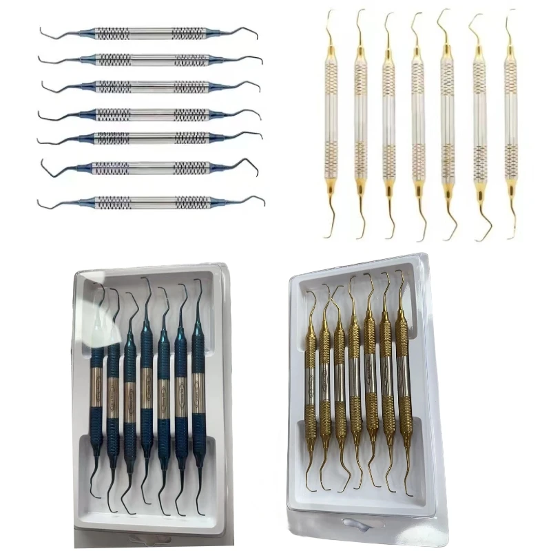 

LYZDENT Dental Surgical Scaler Set Periodontal Gracey Bone Curettes Perio Tooth Calculus Cleaning Tool Teeth Whitening Equipment