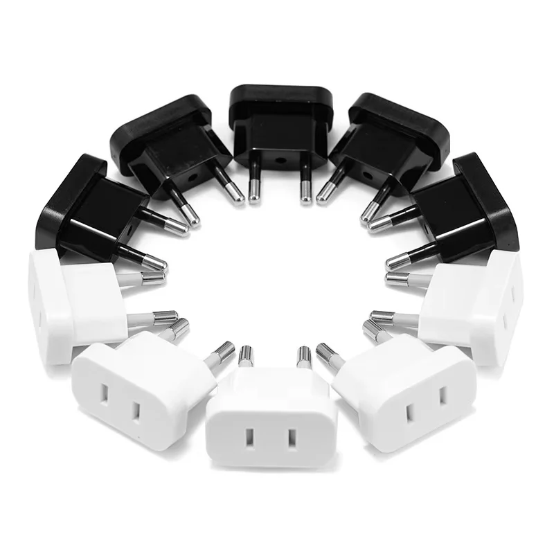 4.0/4.8mm US To Euro Plug Travel Adapter European Power Plug AC Converter Electrical Socket US Standards to European Korea Plug