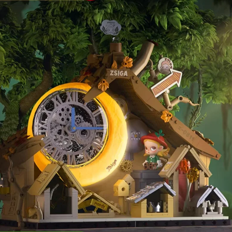 

Pop Mart Genuine Zsiga Walking Into The Forest Series Anime Figure Desktop Ornament Put Together By Hand Toy Kid Birthday Gift