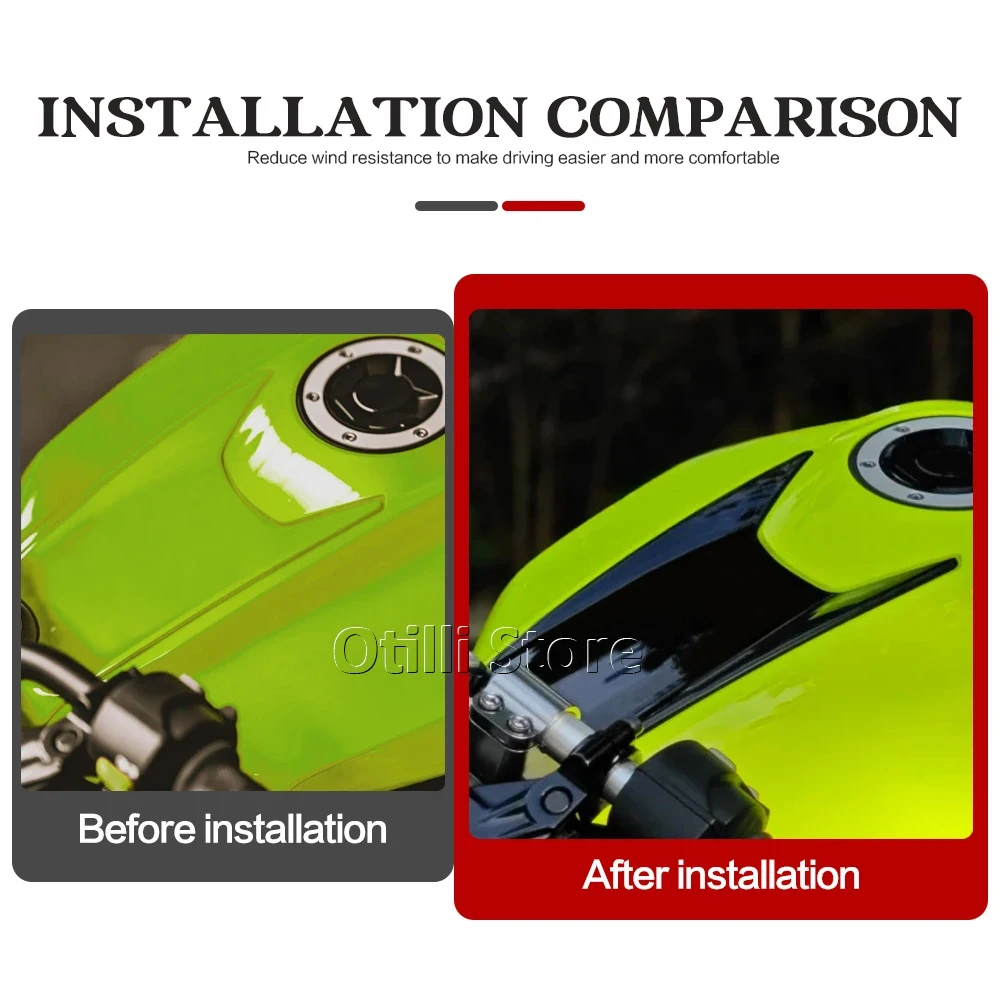 For Street Triple 765 R 765 RS Black Carbon Fiber Motorcycle Parts Fuel Tank Air Box Front Upper Cover Fairing Cowl 765R 765RS