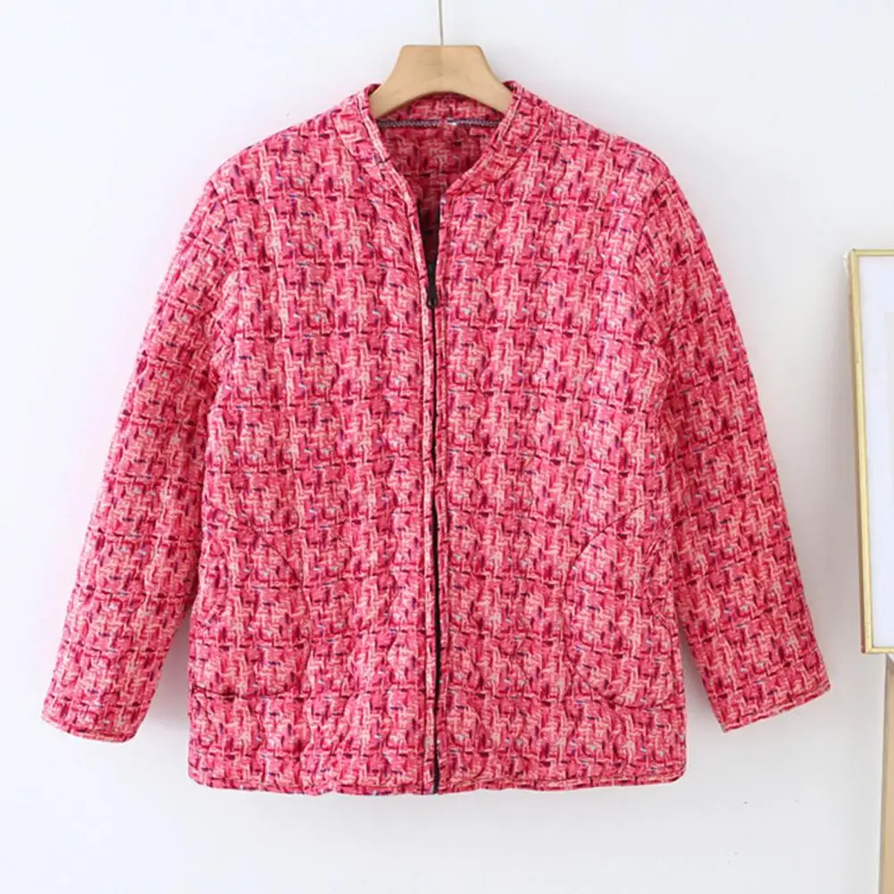 Floral Cotton Jacket Ethnic Style Flower Printed Women Coat Winter Thickened Velvet Coat Tang Suit Jacket Velvet-lined Outwear