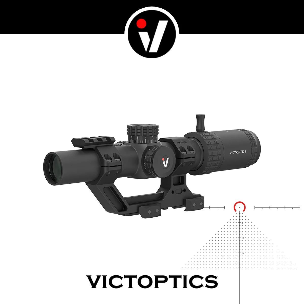 Victoptics 1-6X24 LPVO Zielfernrohr-Set mit Rot-Grün-Beleuchtung, FMC-Linse, Stoßfest und Wasserdicht für Jagd und Taktisches Schießen