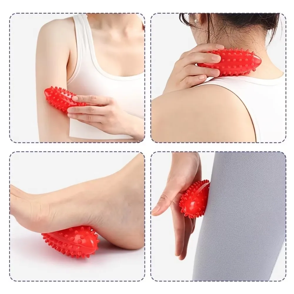 1 Meeresgurken-Massageball, Yoga-Roller, Fitness-Massagestab zur Muskelentspannung, geeignet für Schultern, Nacken, Beine und Fußsohlen (zufällige Farbe) – Detail 2