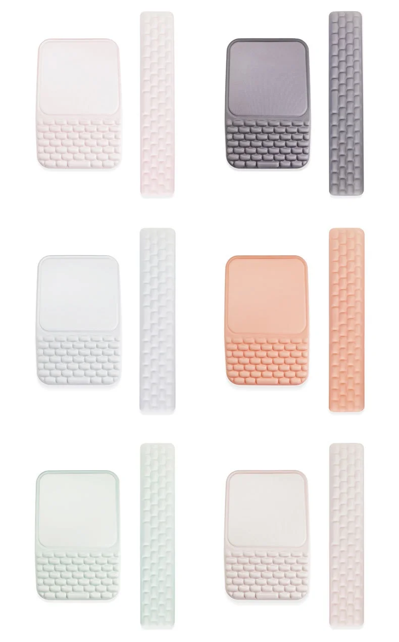 Schaumstoff-Handgelenkauflage Tastatur-Pad-Set 6 Farben Weiche Ergonomische Rutschfeste Schreibtischunterlage Büro Gaming – Detail 2