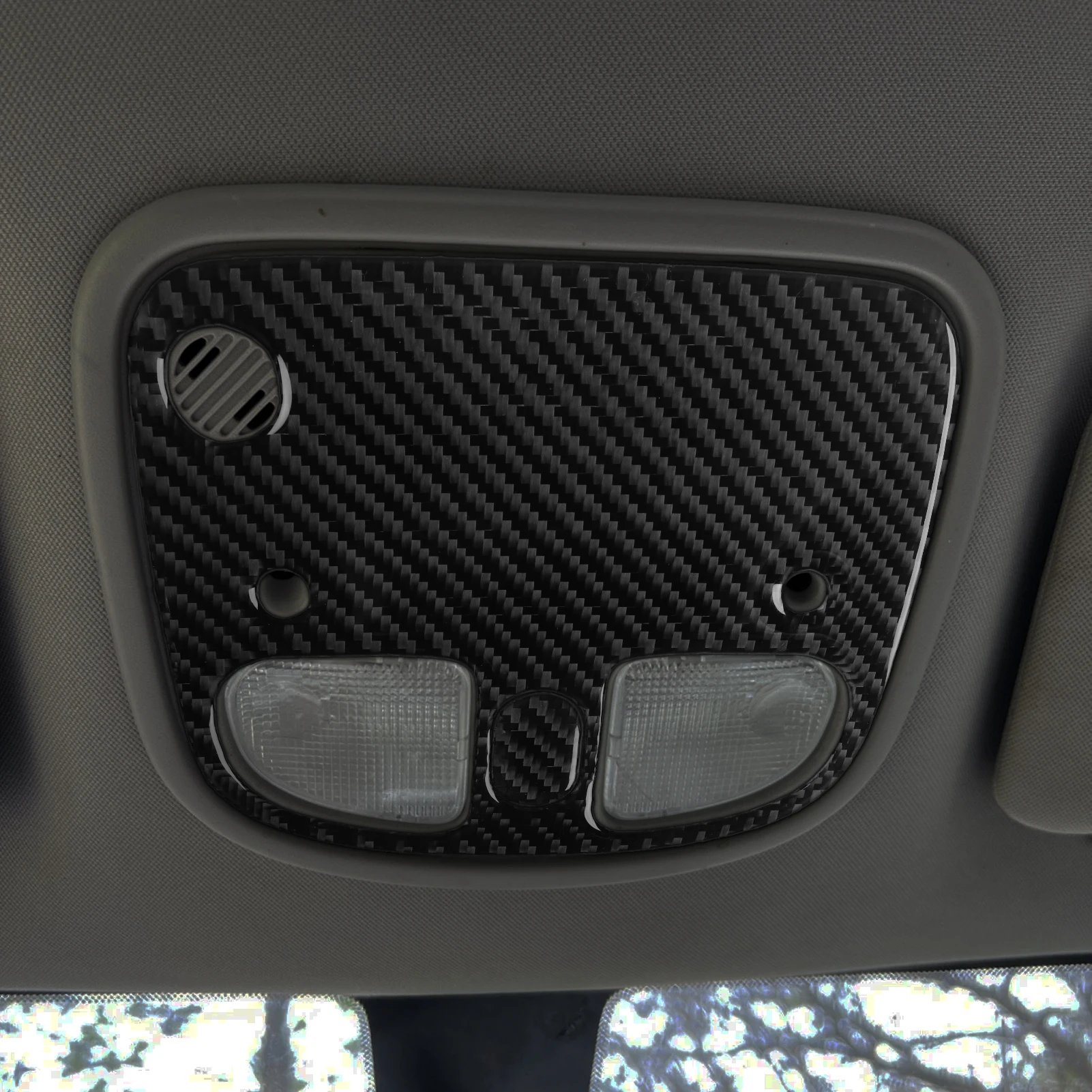 

Roof Reading Light Panel Trim Sticker Car Carbon Fiber Interior Accessories For Chevy Malibu 2010—2012