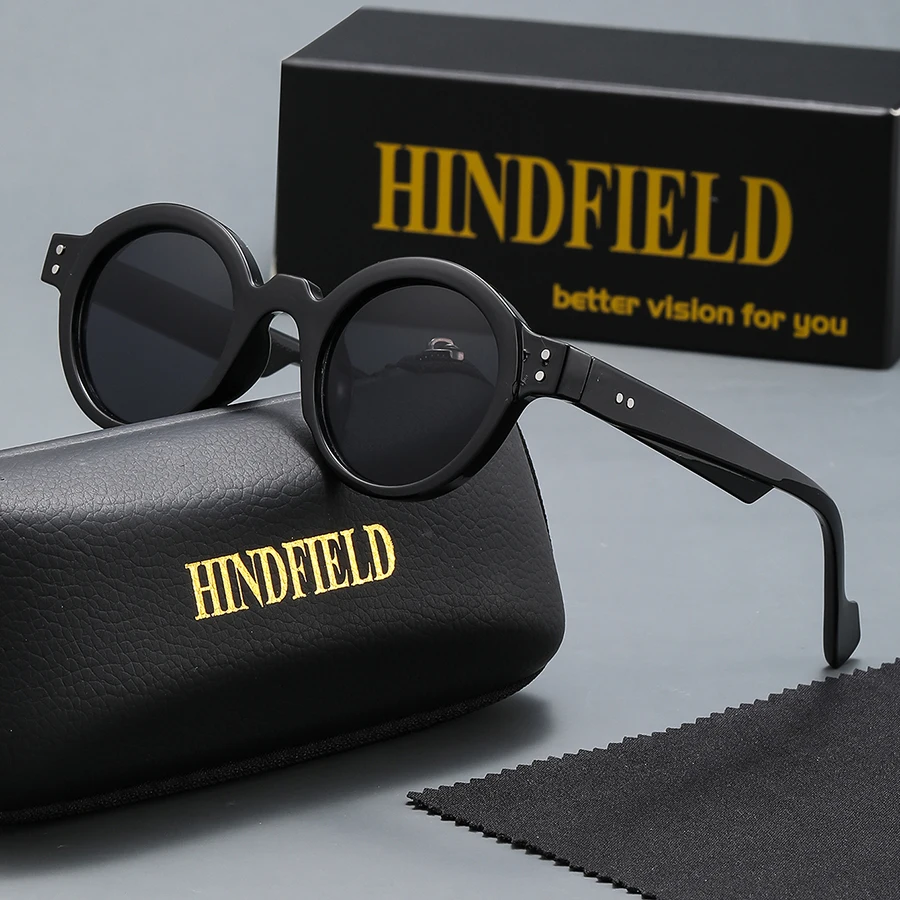 Modische Retro-Sonnenbrille mit rundem Rahmen, geeignet für Männer und Frauen für Urlaub, Reisen, Spielen und Alltag.