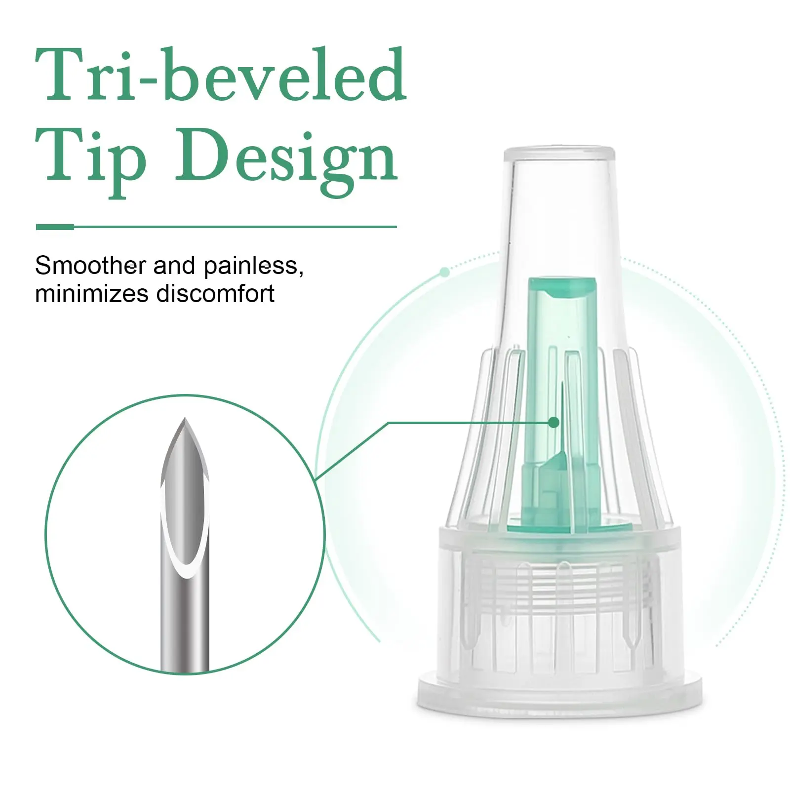 Sterile 34G 31G Micro Insulin Disposable Needle 100Pcs for Safe Animal Injection, Gentle Subcutaneous Syringe Pen Needle