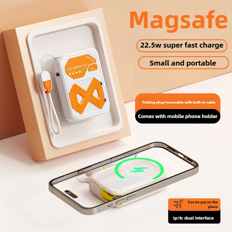 

Новый аккумулятор с быстрой зарядкой 66 Вт, 20000 мАч со встроенным кабелем, цифровой дисплей, приятный для самолета для IPhone, Xiaomi, Samsung, Huawei