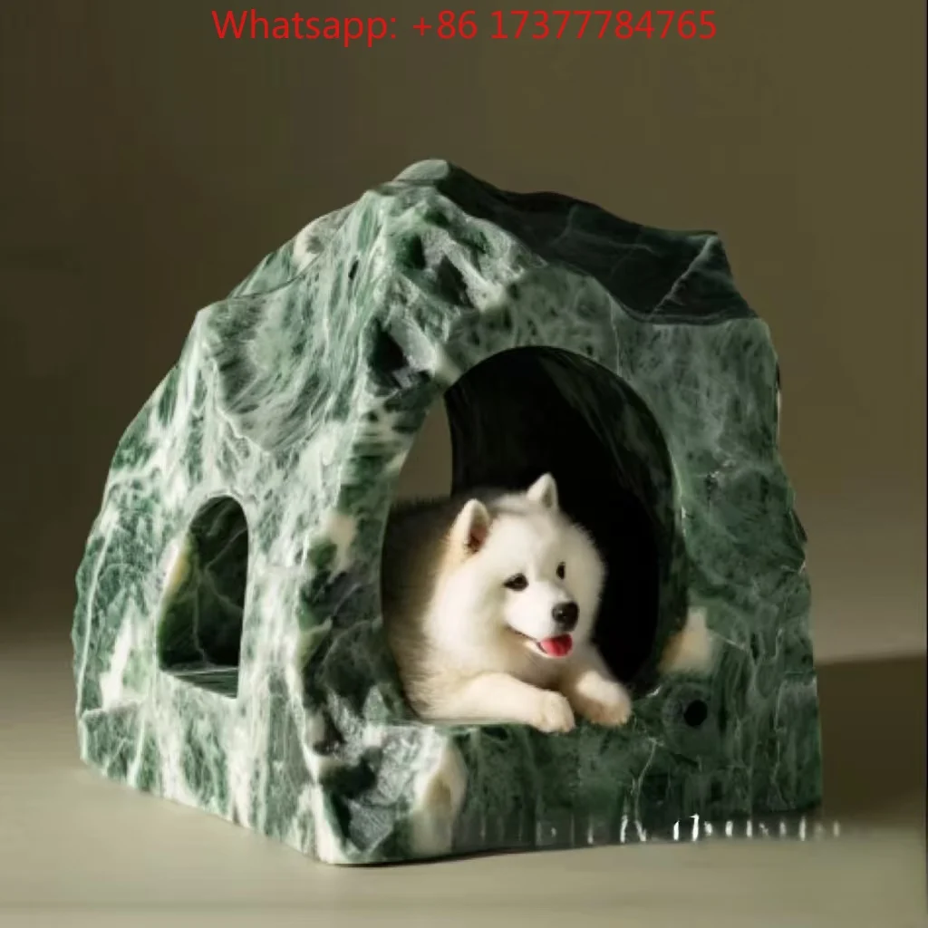 Luxury Pet Cat Dog Cave Bed House Marble Winter Warm Cat House Pet Bed Dog House Pet Beds & Accessories