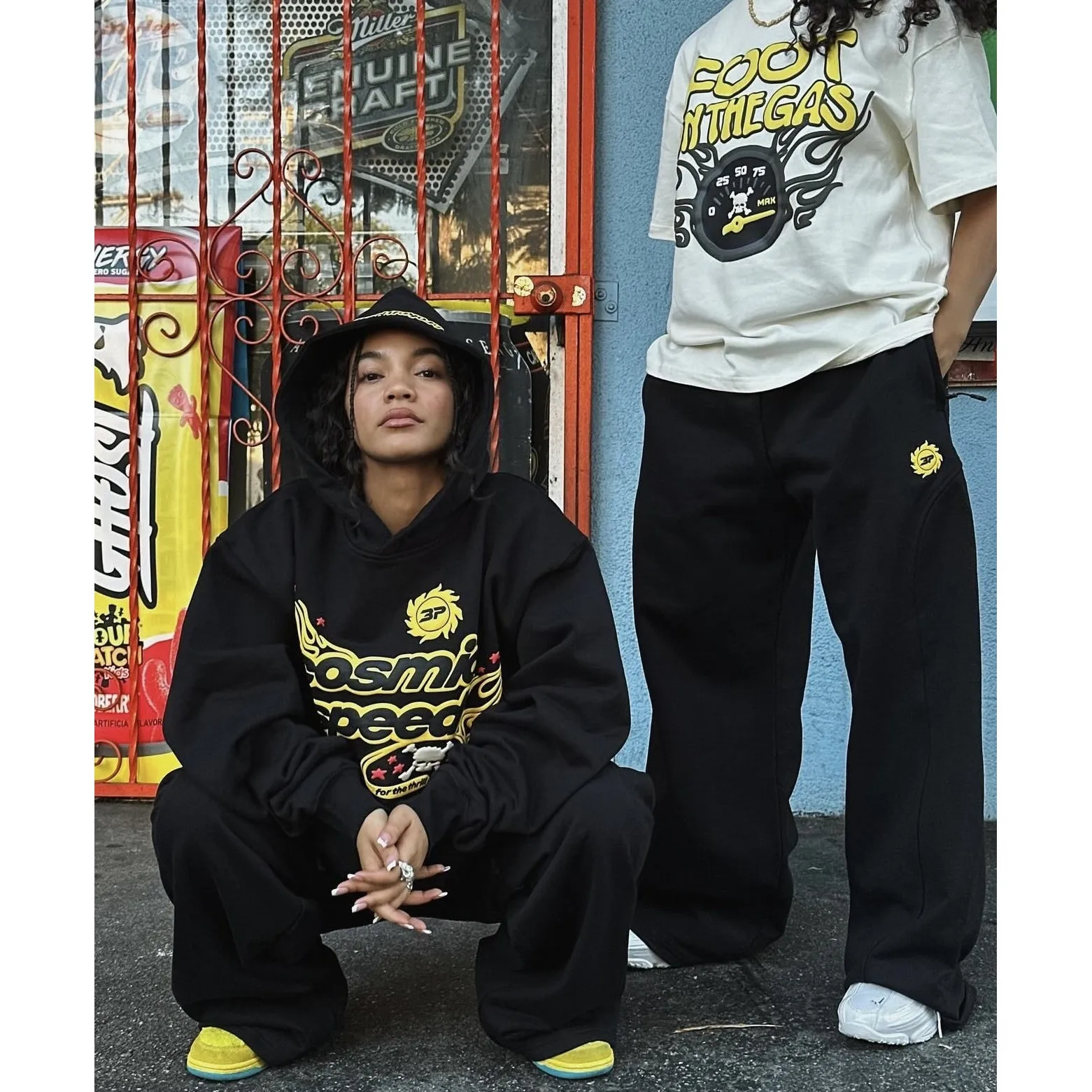 

Мужские повседневные спортивные брюки из чистого хлопка с принтом логотипа Broken Pl American Streetwear, прямой крой