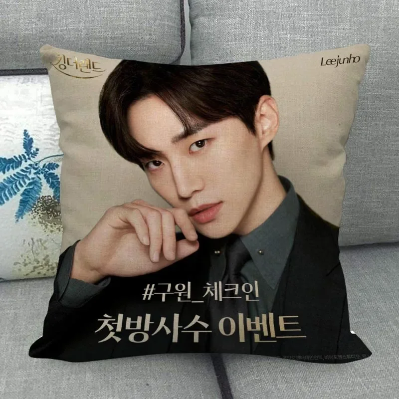 Kpop Lee Junho Pillowcase High Quality Home Textile Cotton Linen Fabric 45x45cm One Side Decoration Pillow Cover New WJY10.16