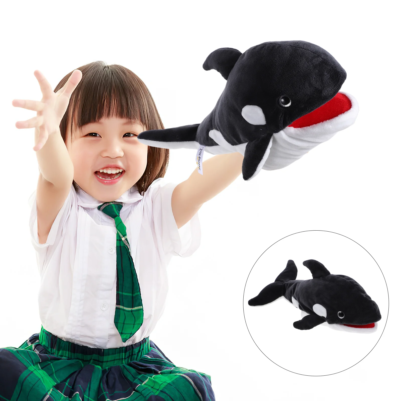 Puppets Hands Animal Cartoon Animals Story Telling Plush Whale Toy Ocean Parent-child