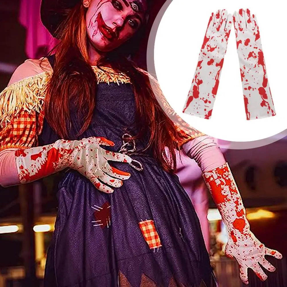 Halloween Skeleton Skeleton Gloves Trick Dark Wind Convex Gloves Festival Skeleton Costume Ghost C2Q9