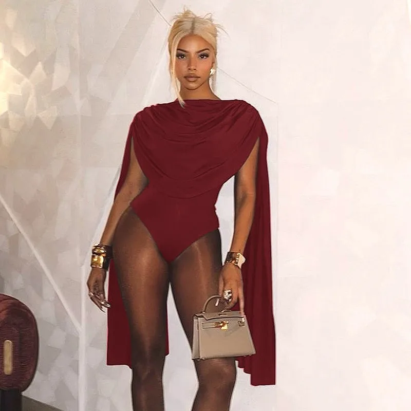 Fashion Long Sleeve Ruched Patchwork Romper Women's Summer Solid Color Sleeveless Bodycon Jumpsuits Ladies Streetwear Overalls