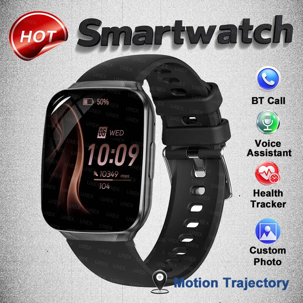 Businesst Smartwatch الرجال 1.83 HD مكالمة لاسلكية معدل ضربات القلب خطوة العد ساعة تنبيه وسائط رياضية هدية الكريسماس ساعة نسائية موضة