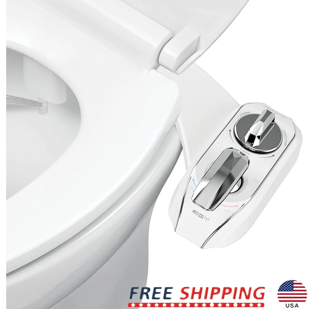 

NEO 320 Plus Bidet Attachment Toilet Seat Self-Cleaning Warm Water Dual Nozzles Innovative Hinges Easy Install Ergonomic Design