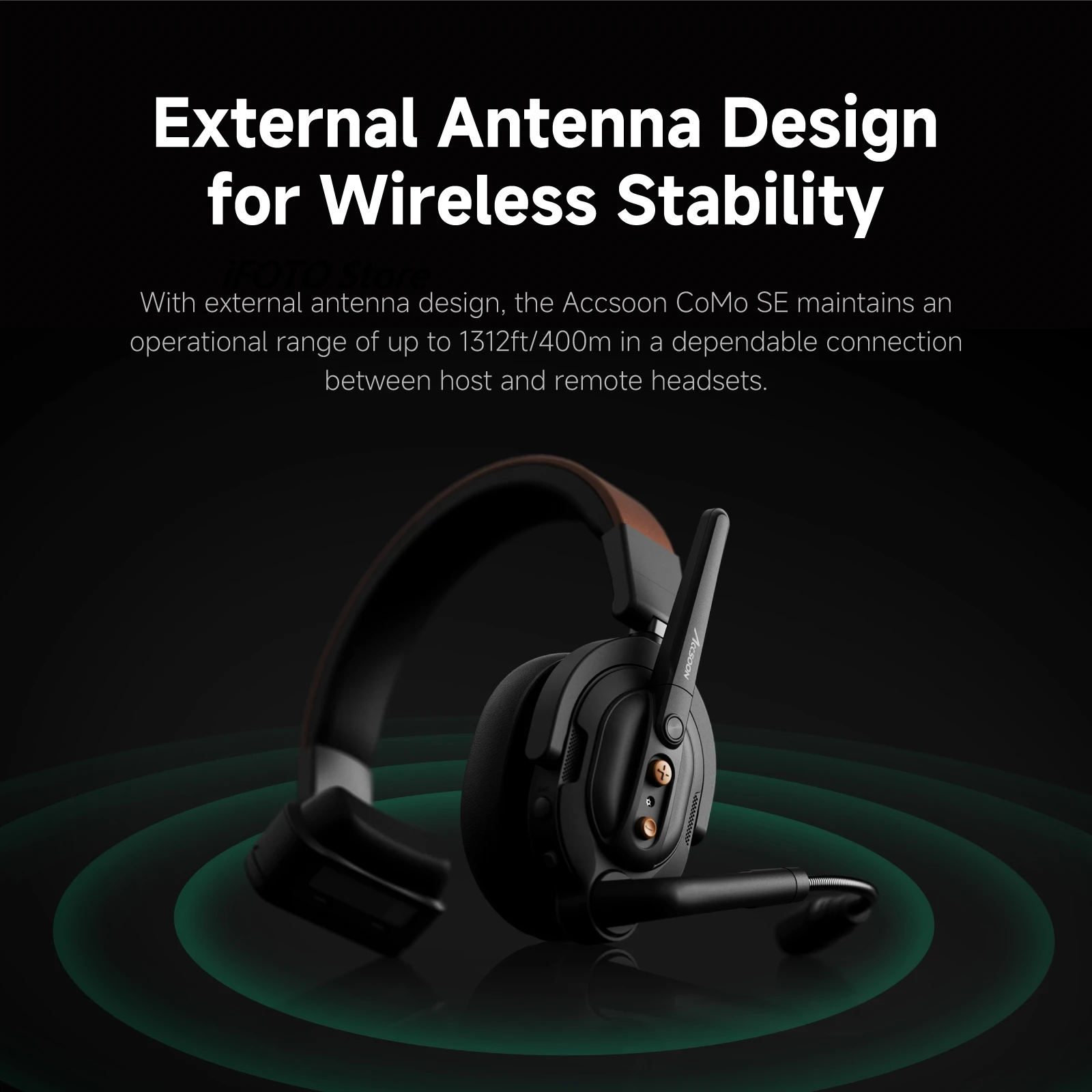 Accsoon Como SE Wireless Intercom Headset System 2.4GHz Full-Duplex for Crew Communication Group Talk