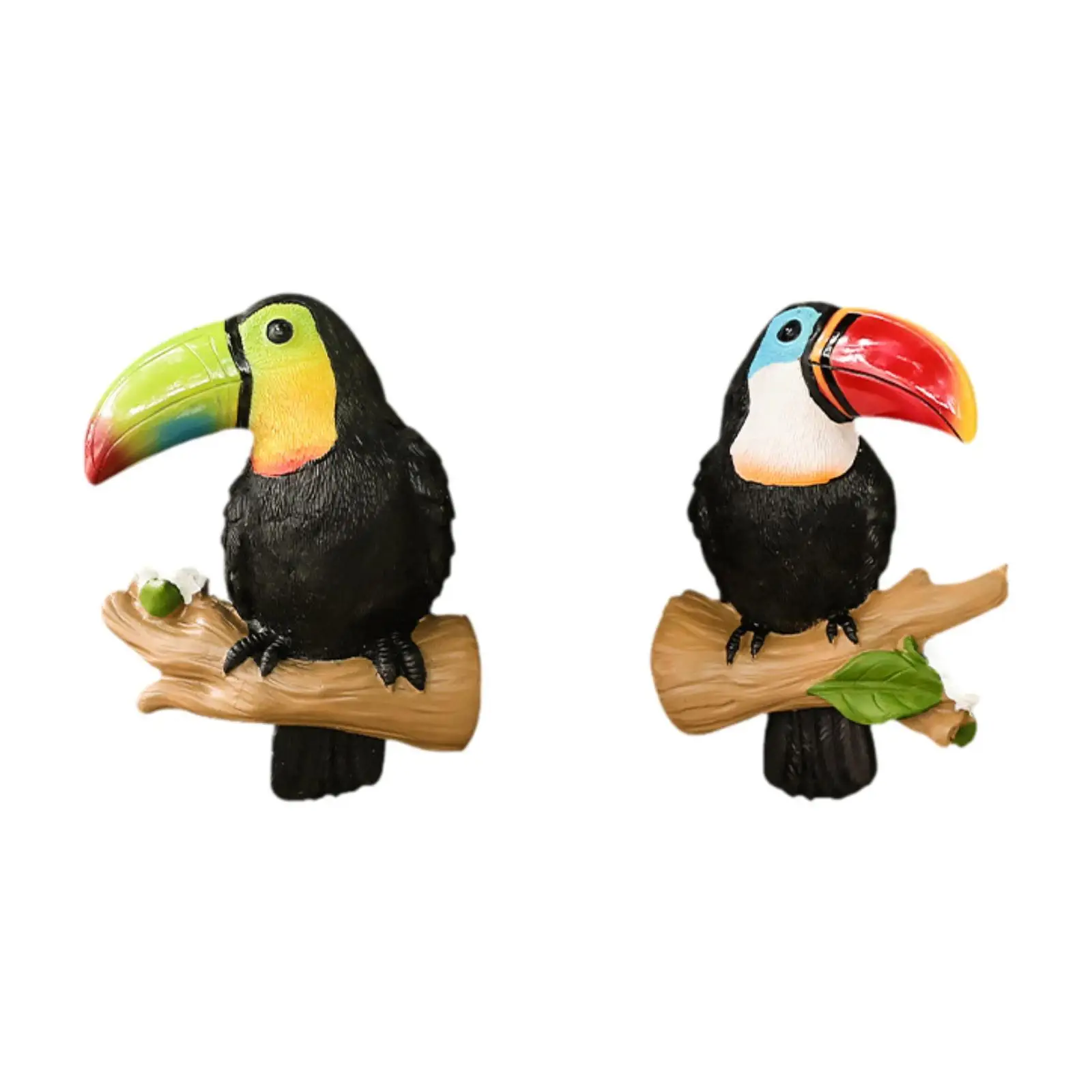 

2Pcs Parrot Tree Hugger Bird Sculpture Hanging Garden Statue Art Crafts, Wall Tree Decoration for Porch, Outdoor, Patio
