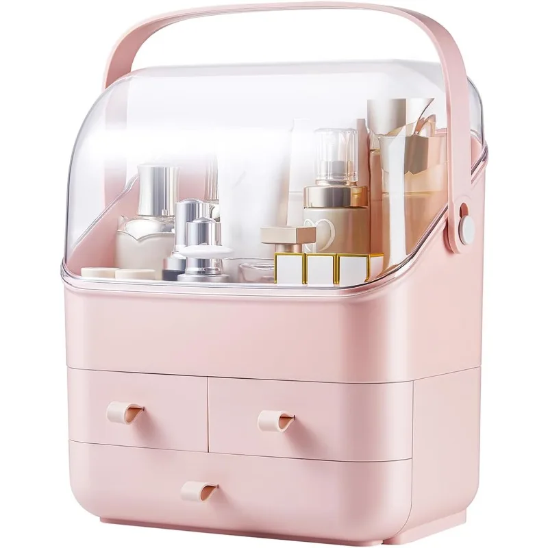 

Preppy Skincare Organizers Pink Makeup Organizer Holder Beauty Cosmetic Storage Box