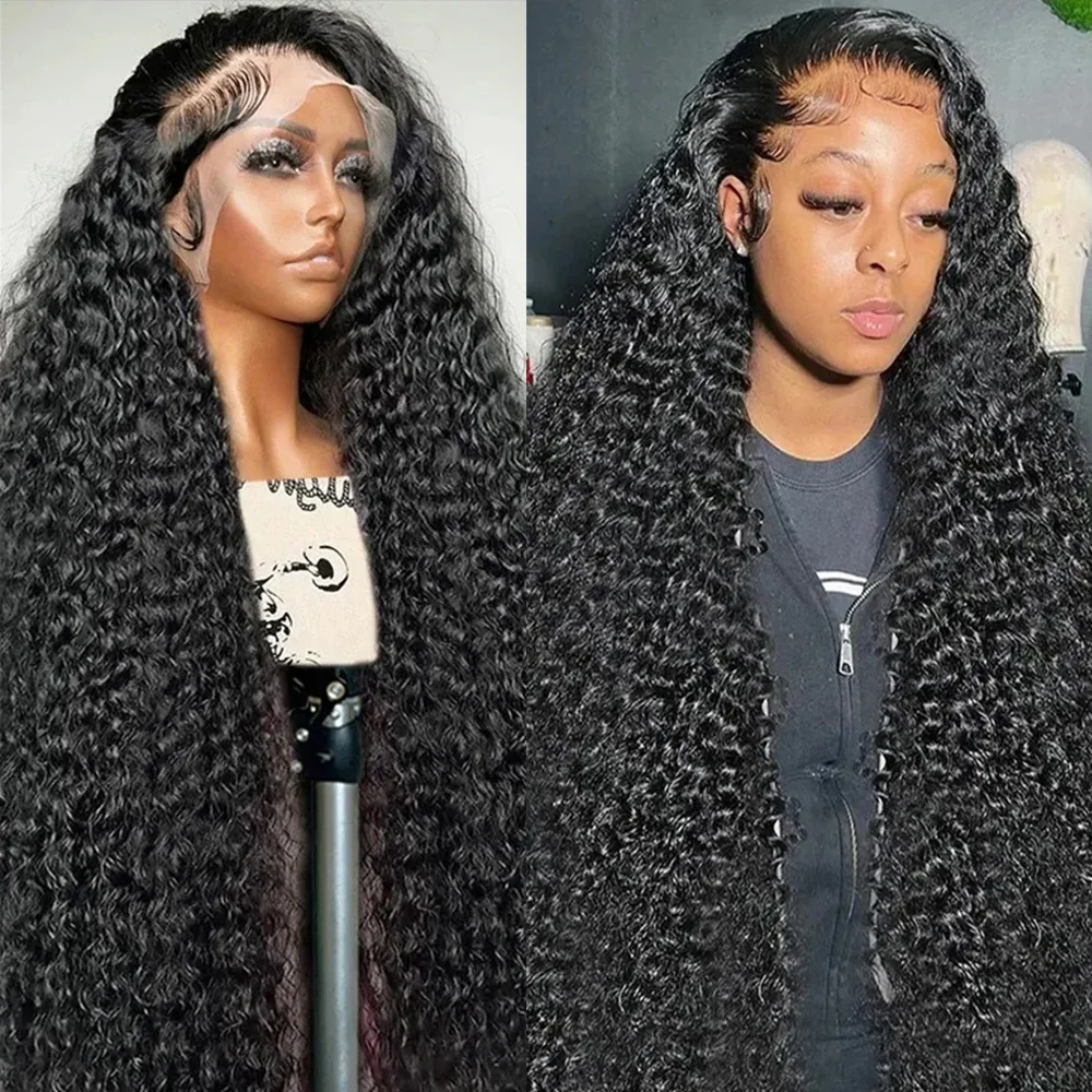 

Natural Color Deep Wave Wig 13x6 HD Lace Frontal Human Hair Wig 200 Density 46 Inches Deep Wave Brazilian Wigs For Women
