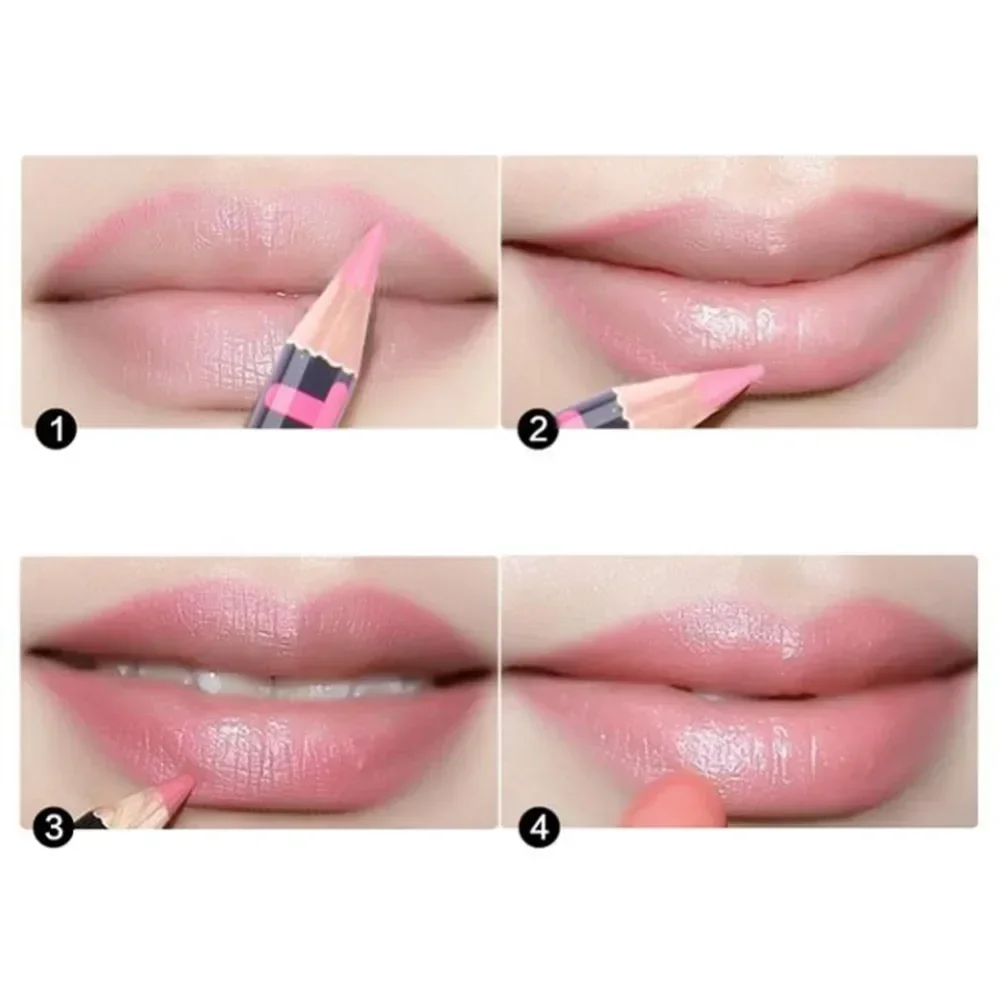 12 sztuk profesjonalna kredka do ust długotrwała wodoodporna kredka do ust makijaż kosmetyczny wielofunkcyjna kredka do ust hurtownia