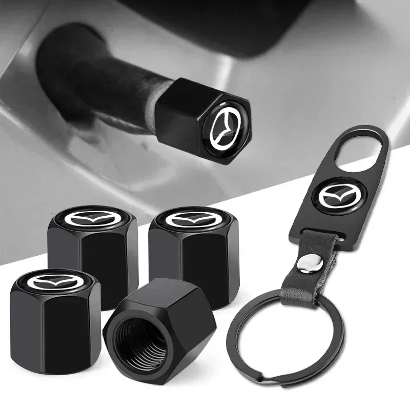 Car Styling Accessories Car Keychain Auto Tire Valve Cap For Mazda 3 6 CX5 2 CX3 CX9 MX5 RX8 Axela Demio Atenza MS GJI GH BK MP