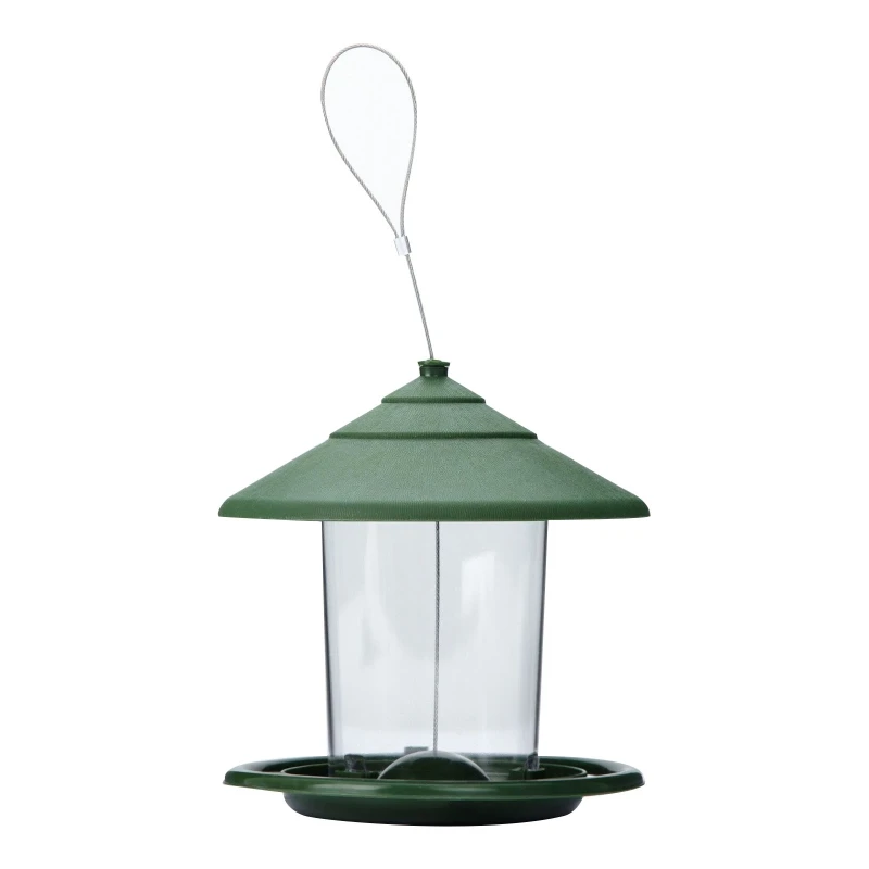 Wild Bird Feeder Gazebo Bird Feeders 620ml Large Capacity Weather Proof Hanging for Outside Garden Yard Decoration