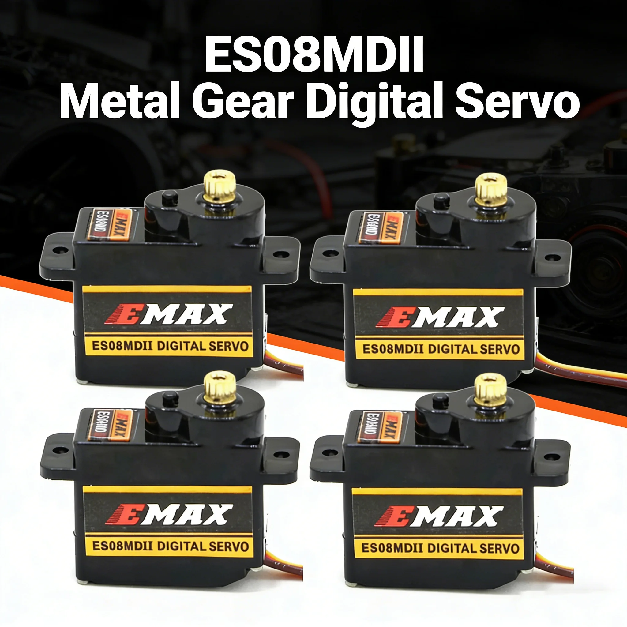 EMAX ES08MDII ES08MD II Metal GEAR Digital Servo 4.8V~6.0V Futaba/JR SG90 ES08A ES08MA MG90S TREX 450 Wholesale