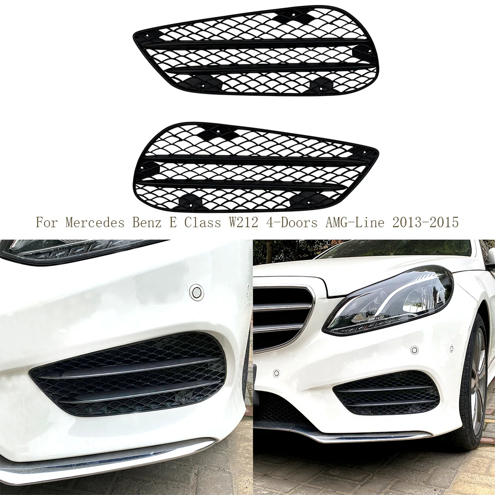 

1 Pair Car Front Bumper Fog Light Lamp Grille Cover For Mercedes Benz E Class W212 4-Doors AMG-Line 2013-2015 Sport Version