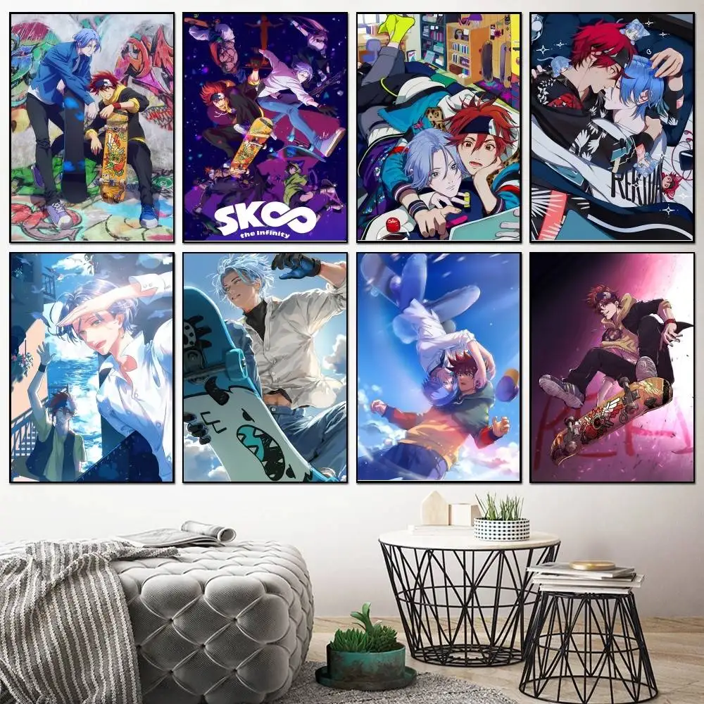 SK8 Anime Poster Arte autoadesiva Adesivo de papel à prova d'água Café Casa Bar Decoração de parede de sala