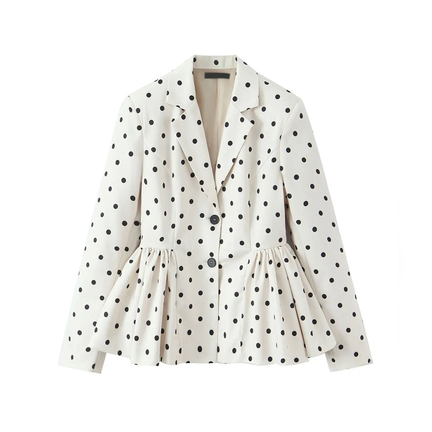 

Новинка зимы 2029, женский модный простой универсальный плиссированный костюм в горошек с цветочным принтом Jaet Commute Sle Long Sve Regula...