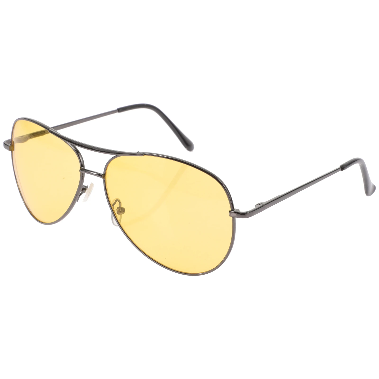 

Polarized Yellow Tint Driving Glasses for Night Sunglasses Anti Glare Metal Frame Riding