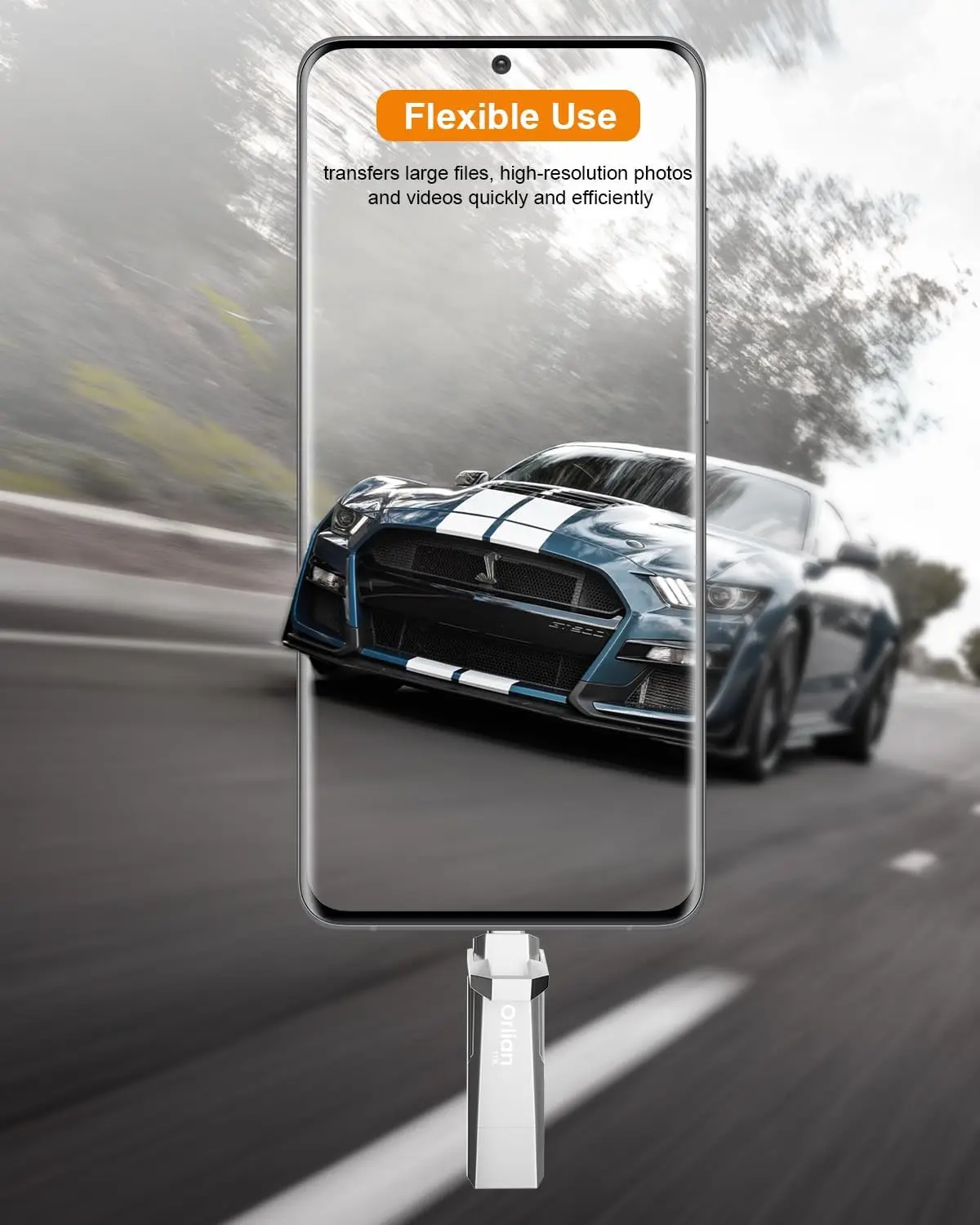 1TB Portable SSD with USB-C & USB-A, Up to 1000MB/s Speed for Phones, Laptops, Windows, Mac - Silver