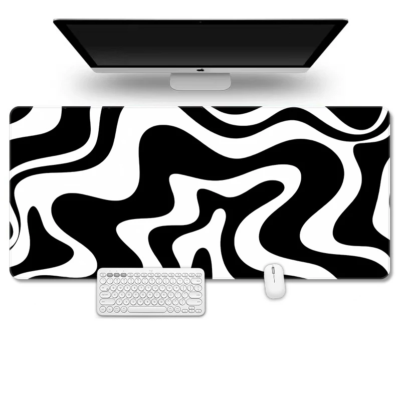 1pc Multicolored Large Size Abstract Art Liquid Wave Mouse Pad Non-Slip Desk Pad Gaming Mouse Pad