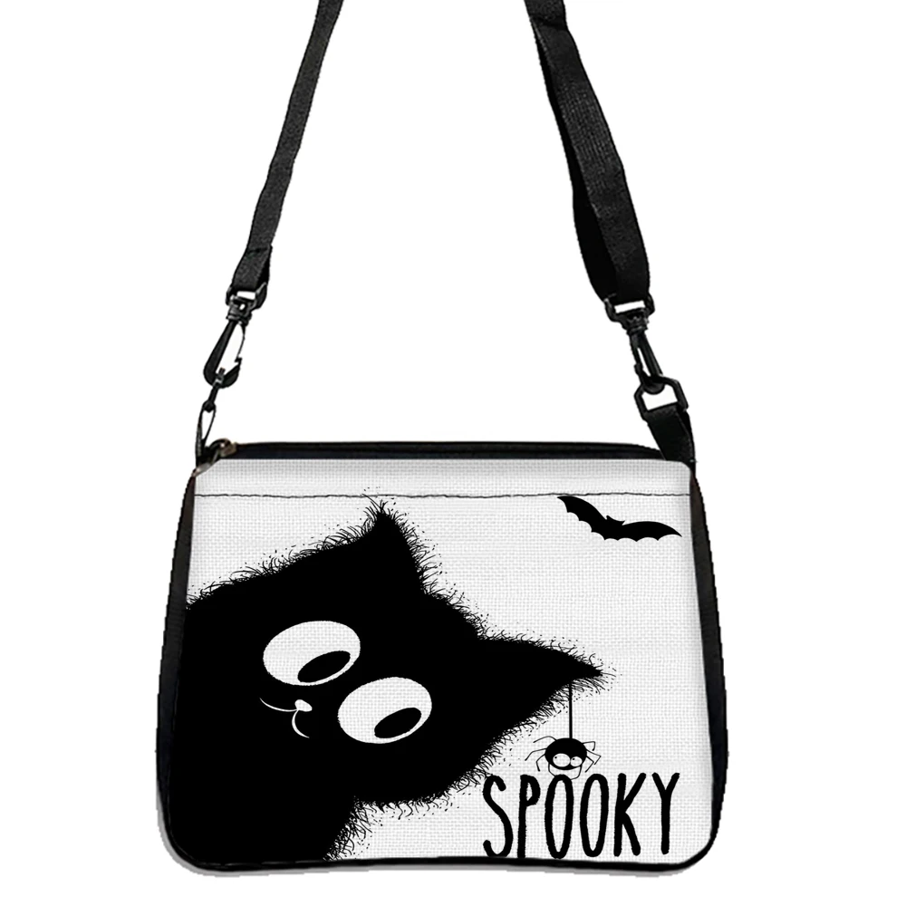 Halloween Ghost Shoulder Bags Large Capacity Women Handbag Portable Storage Bag Messenger Bag Gift 10.11