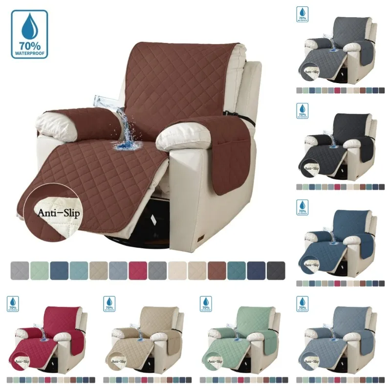 Elastic Waterproof Non-Slip Single Sofa Slipcover Stain-Resistant Pet-Friendly Universal Simple Sofa Protector Living Room Decor