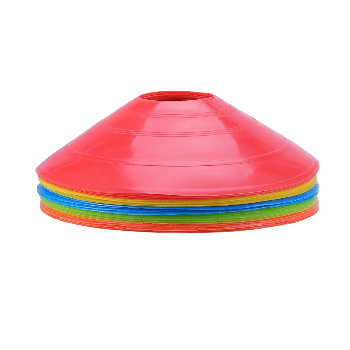 Pack of 25pcs Disc Cone Sets Sports Training Gear with Carrier for Soccer, Football Training & More (Red + Yellow + Orange +