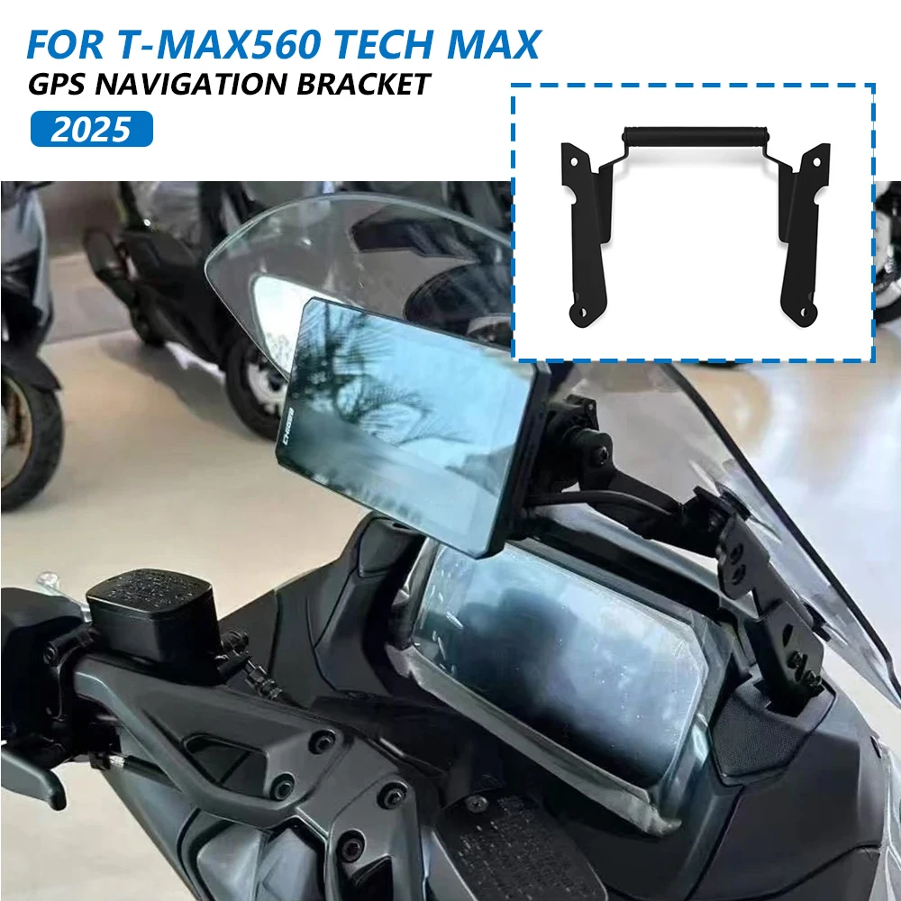 

Navigation Plate Bracket GPS Mount Phone Stand Holder Motorcycle Accessories For Yamaha TMAX 560 Tech Max 2025 tmax560 Support
