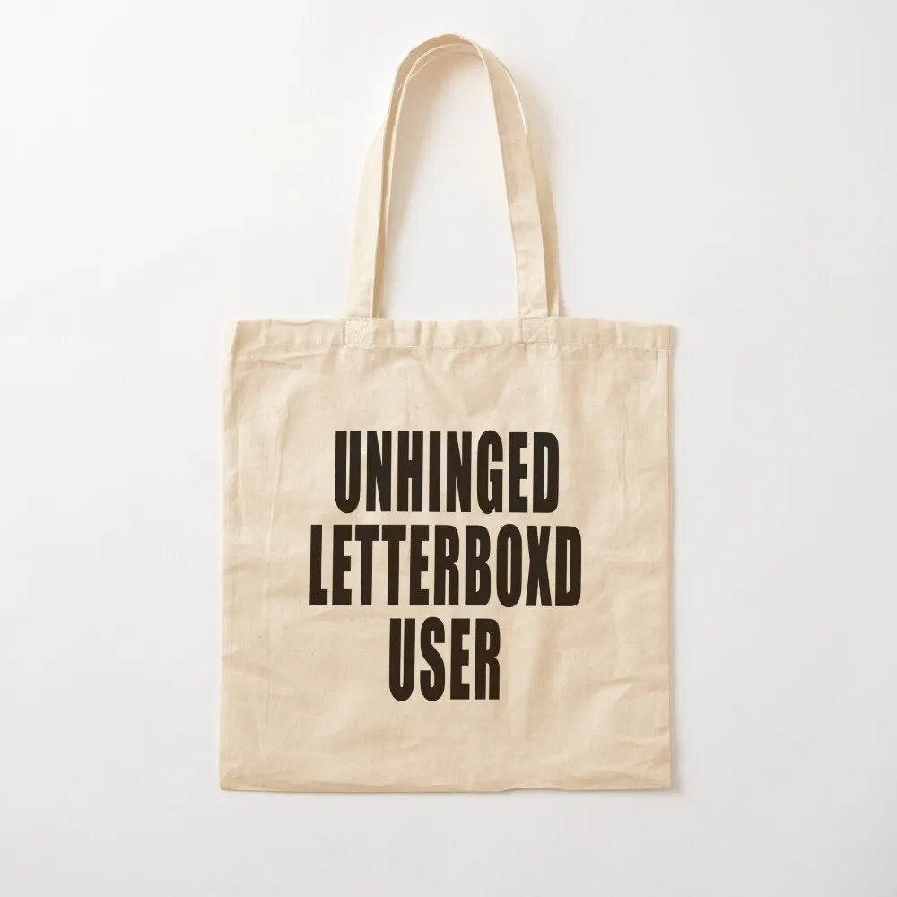 

UNHINGED LETTERBOXD USER FILM BRO Tote Bag bag for beach Canvas stote bag Women bags Eco