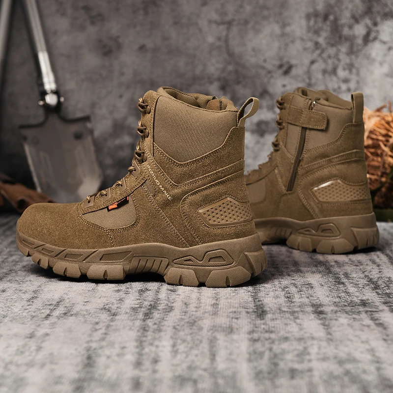 YRZL Men's Work Boots Winter Hiking Shoes Non Slip Outdoor Big Size Anti Cold Plush Couple Boots Lightweight Durable Comfortable