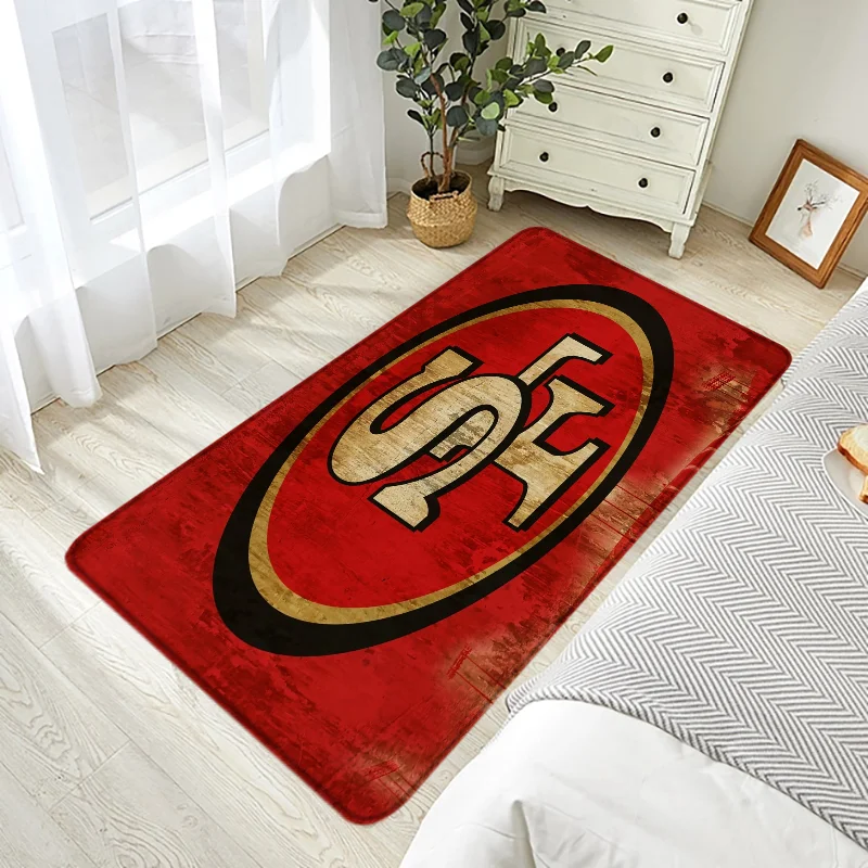 San Francisco 49ers Outdoor Mat Bedroom Mats Home Garden Aesthetic Room Rug Entrance Carpet for Kitchen Rugs Foot Bath Door Bed