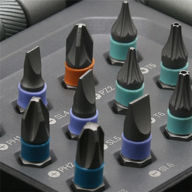 

A21R-24 In 1 Ratchet Wrench Screwdriver S2 Magnetic Bits Tools Set Repair Tool With Detachable Handle