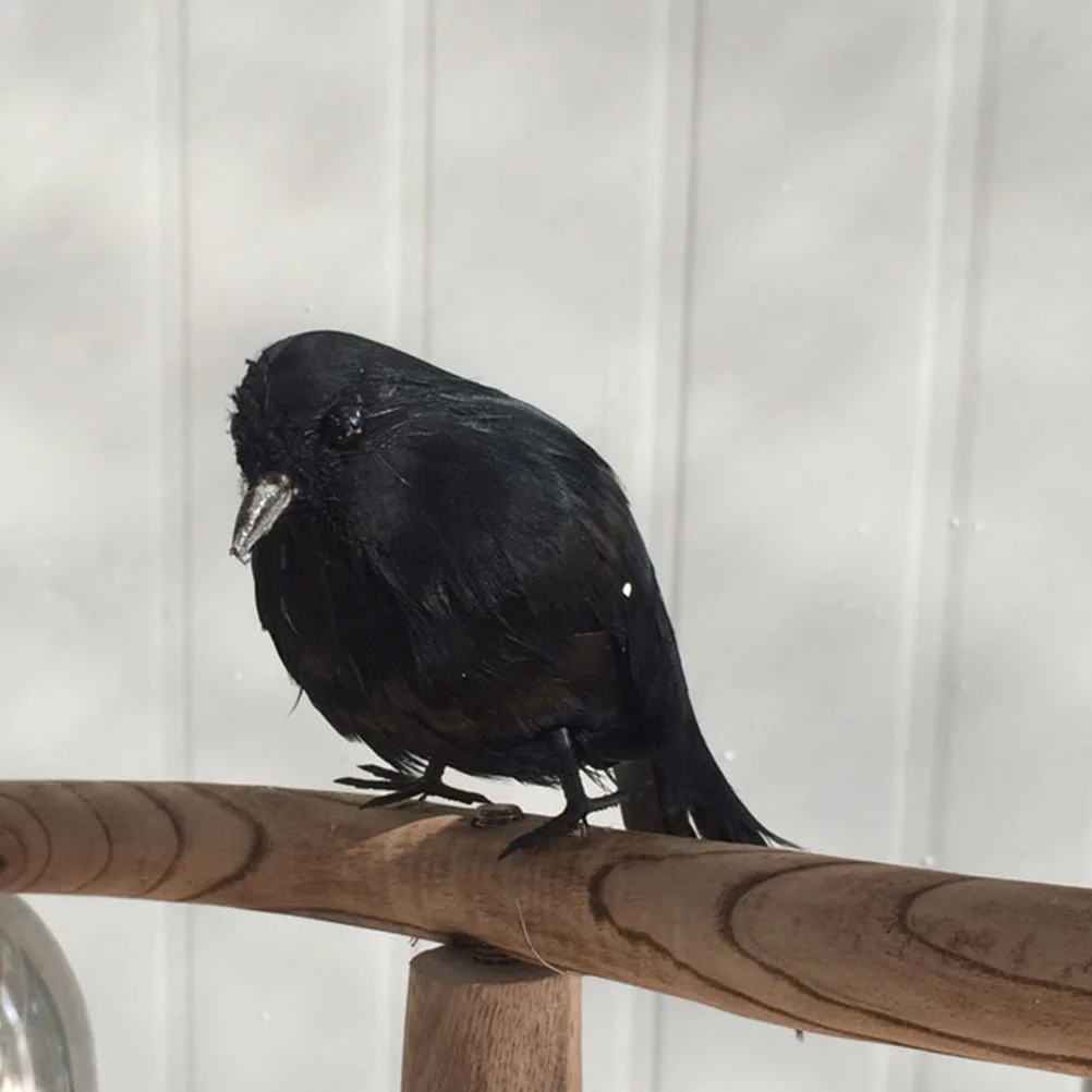 زينة غراب الهالوين واقعية مع دعامة داخلية مخيفة ومتوهجة في الهواء الطلق لحفلات المنزل المسكون #5