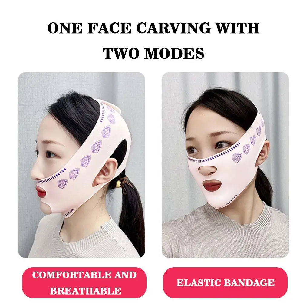 Bandage amincissant pour le visage à double pont, ceinture de levage du visage, ligne en V, façonne le visage, joue, ruisseau, lifting, sangle anti-déformable, bande qualifiée ale, beauté