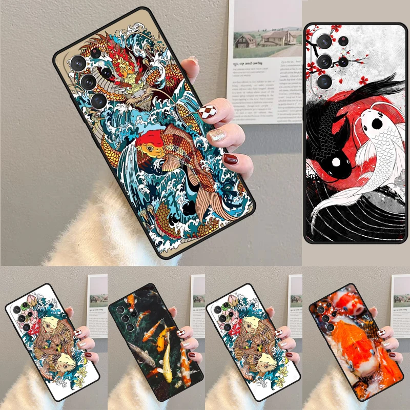 Karpfen-Fisch-Handyhülle für Samsung Galaxy Note 10 Pro S26 Ultra S23 S24 FE S25 S21 S22 PLUS stoßfeste Hülle