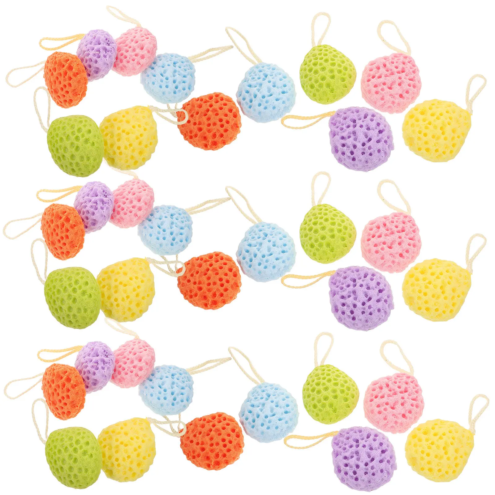 36Pcs Exfoliating Bath Sponge Honeycomb Texture Shower Scrubber for Body Spa Experience Gentle Effective Cleansing Back Leg