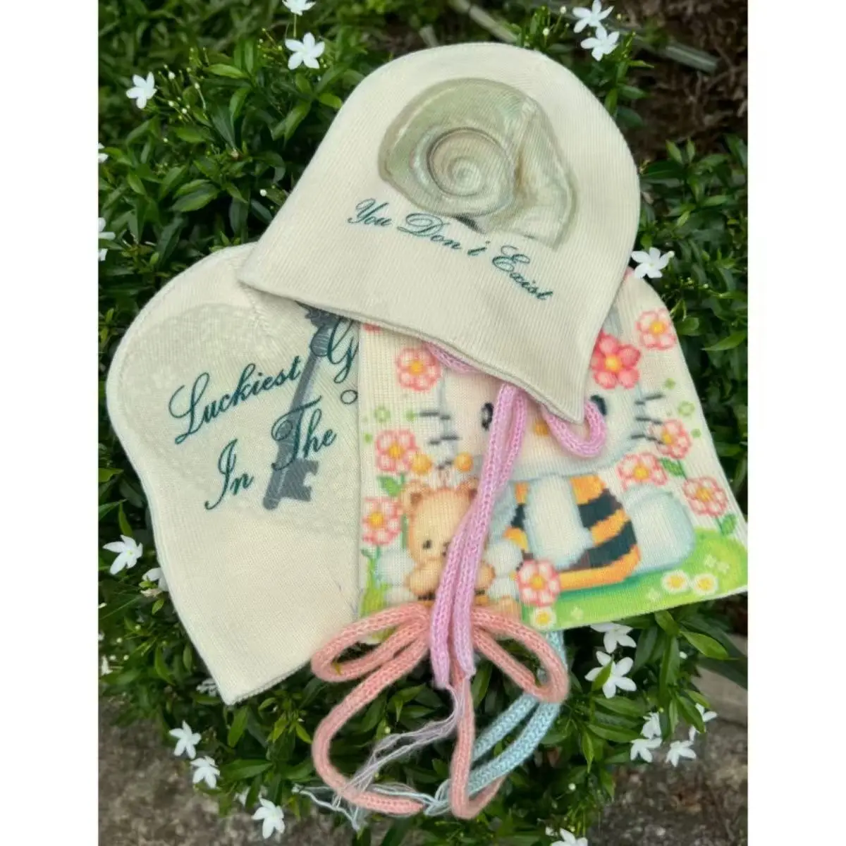 

Winter Gothic Punk Printing Knitt Hat Cool Girls Punk Women Knitted Hat Harajuku Subculture Knitted Hat Y2k Aesthetics Warm Hats