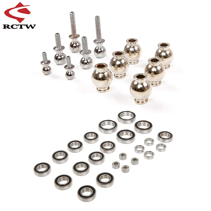 

RC CAR Metal Whole Vehicle Ball Head Shock Absorber Damper Ball Set Model Bearing Kit for 1/5 HPI ROFUN ROVAN BAJA KM 5T 5B 5SC