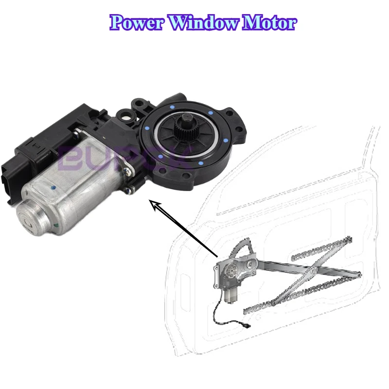 

BUPEK Car Power Window Lift for 2006-2010 Hyundai Azera Electric Window Regulator Motor Genuine Parts Replace 824603L000