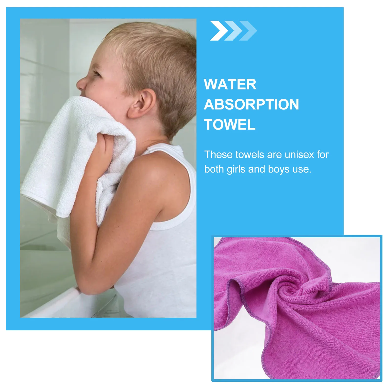 

4pcs Bamboo Fiber Towels Kids Newborn Face Washcloth Set Water Absorption Skin-Friendly Dribble Spit Up Protection Baby Teething